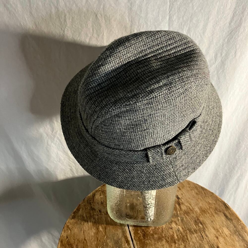 Vintage Country Gentleman Trav'ler Tweed Fedora Bucket Hat Gray Wool Size 7